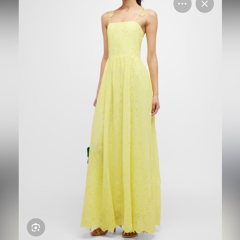 Alice + Olivia Lemon Yellow “Juniper” Tie Strap Dress